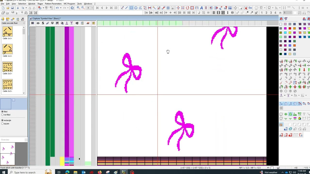 Creat A SuitedJacquard In Stoll M1 Pictures Import Processing For Beginner (part-75)