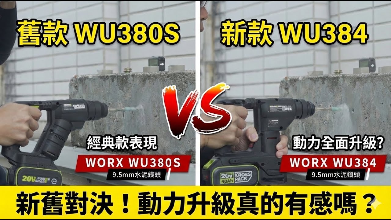 WU380S 可以升級了？實測新一代 WORX WU384，這四點升級真的有感！（動力/減振/安全/集塵）