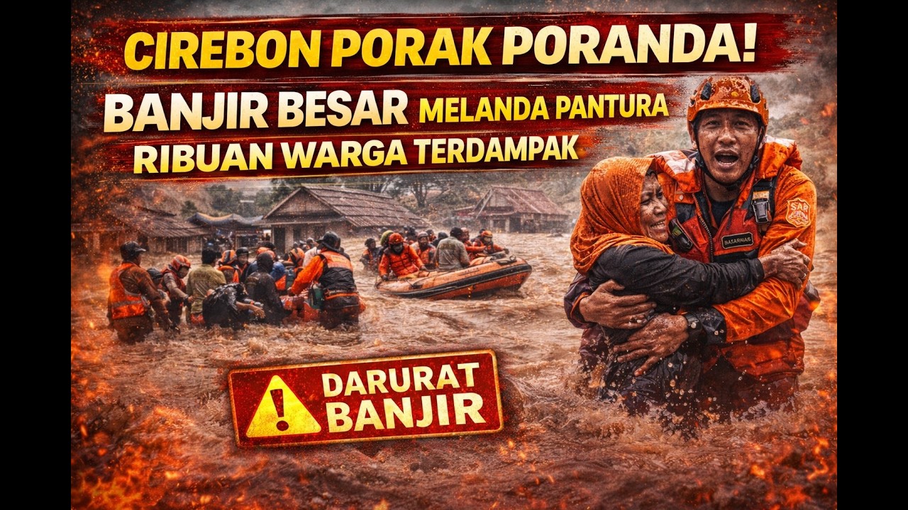 DARURAT CIREBON! HUJAN EKSTREM PICU LUAPAN SUNGAI, WARGA MENGUNGSI MASSAL