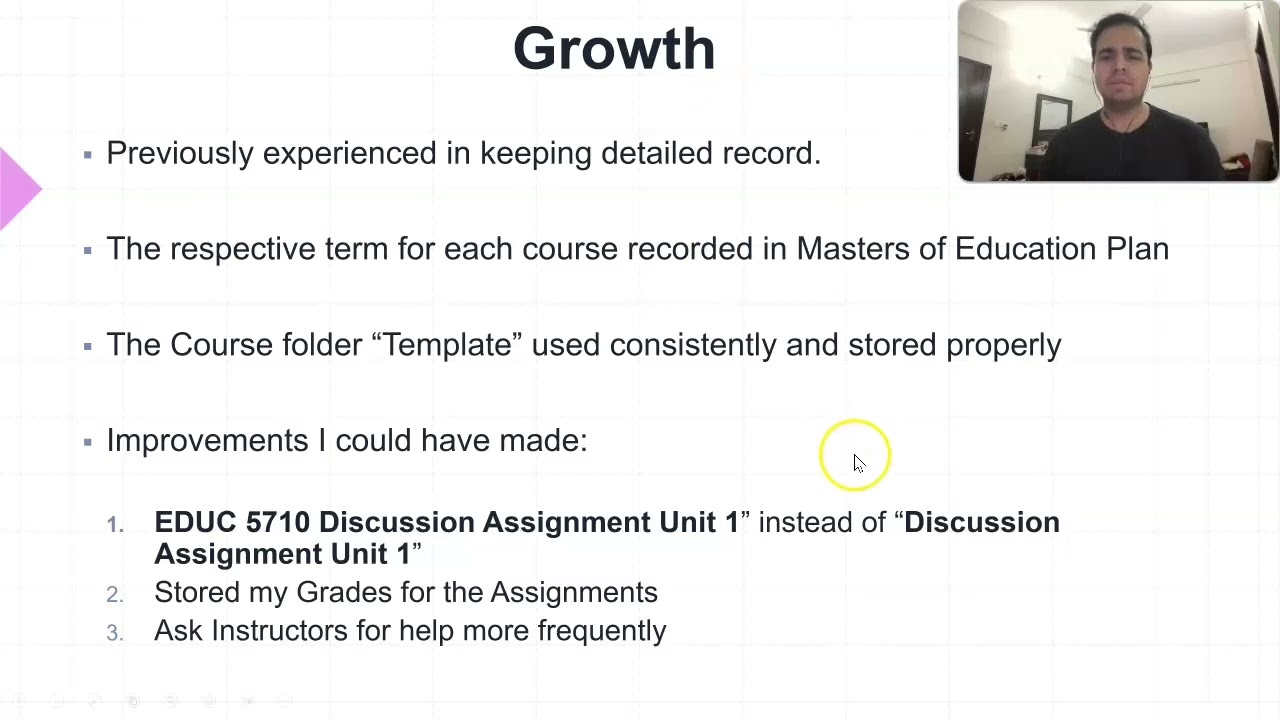 Portfolio presentation for Masters of Education (University of the People)
