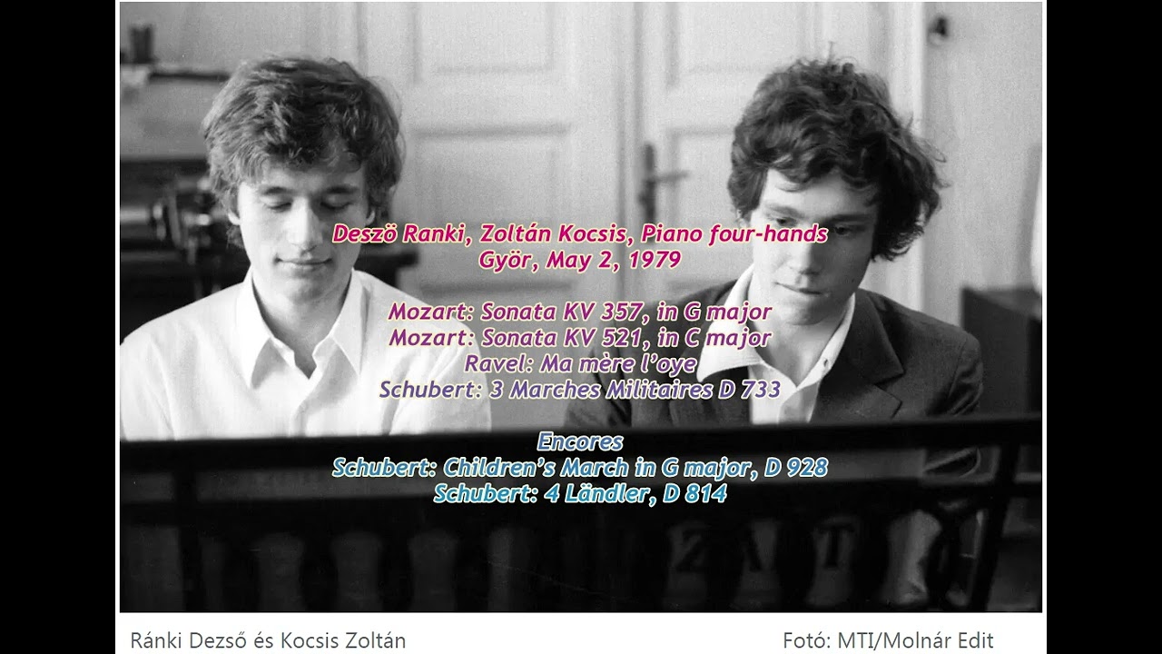 Dezso Ranki & Zoltan Kocsis piano 4-hands (1979 Gyor)-Mozart,Ravel,Schubert