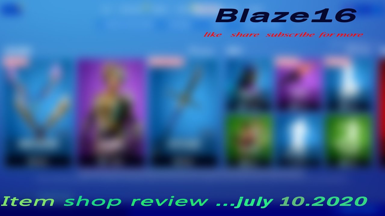 Fortnite Item Shop July 10 2020