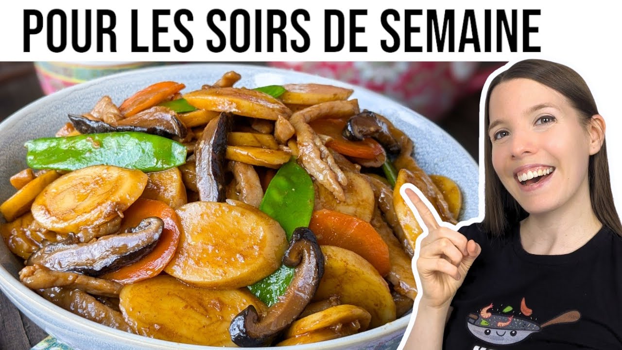 Cuisine Chinoise: Pâtes de Riz Sautées au Porc - HOP DANS LE WOK