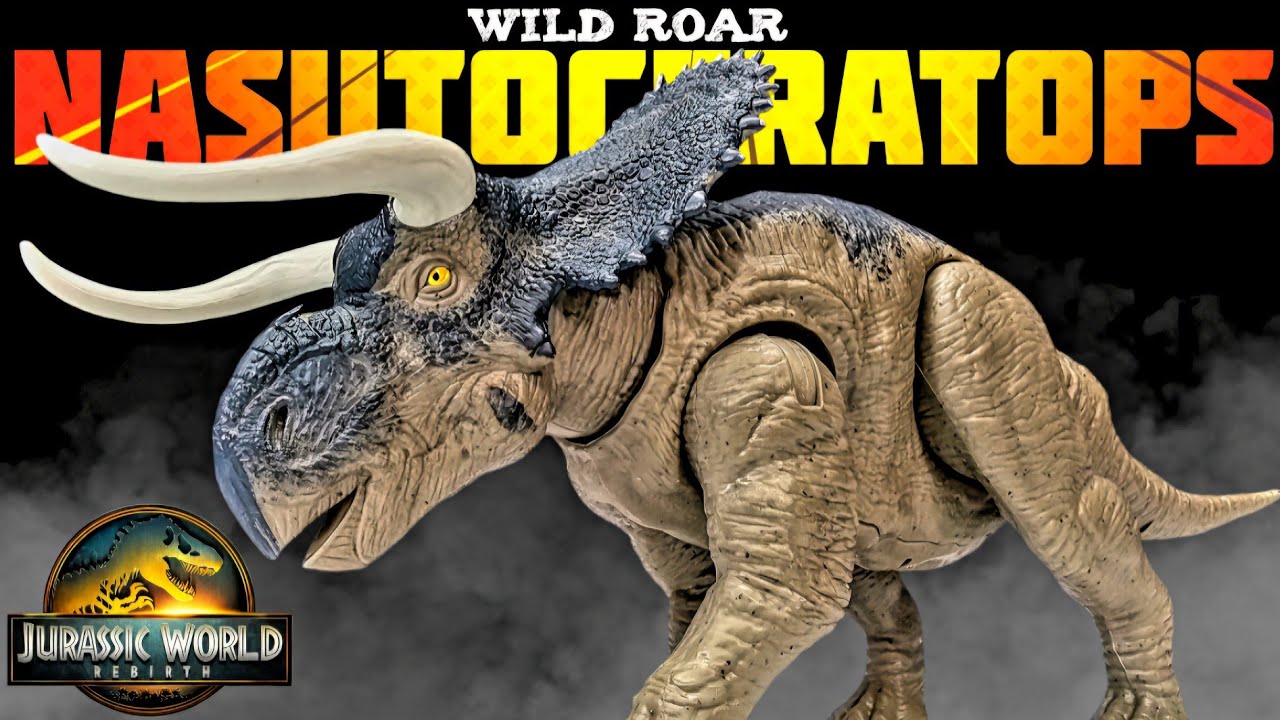 Mattel Jurassic World Rebirth Wild Roar Nasutoceratops Review!!!