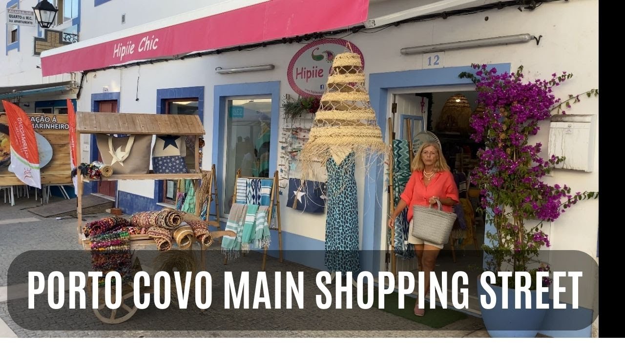 Porto Covo main shopping Street Walk in August 2022