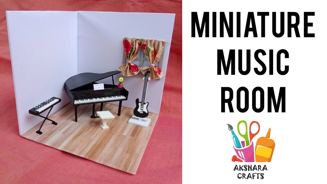 DIY Miniature Music Room | Akshara Crafts