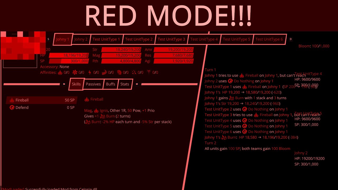 I added color themes to my RPG