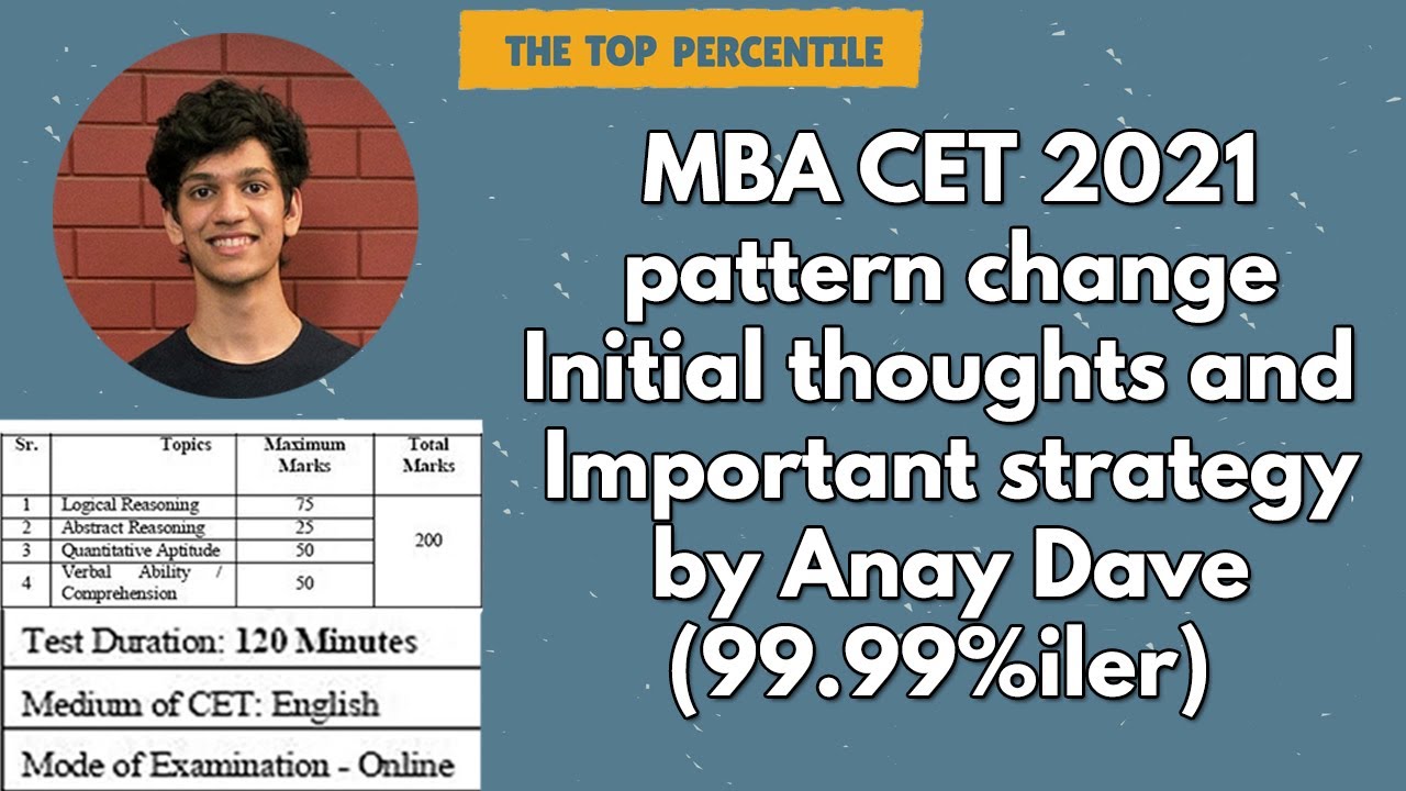 MBA CET 2021 | Time Reduced | Pattern change Strategy by 99.99%iler Anay Dave
