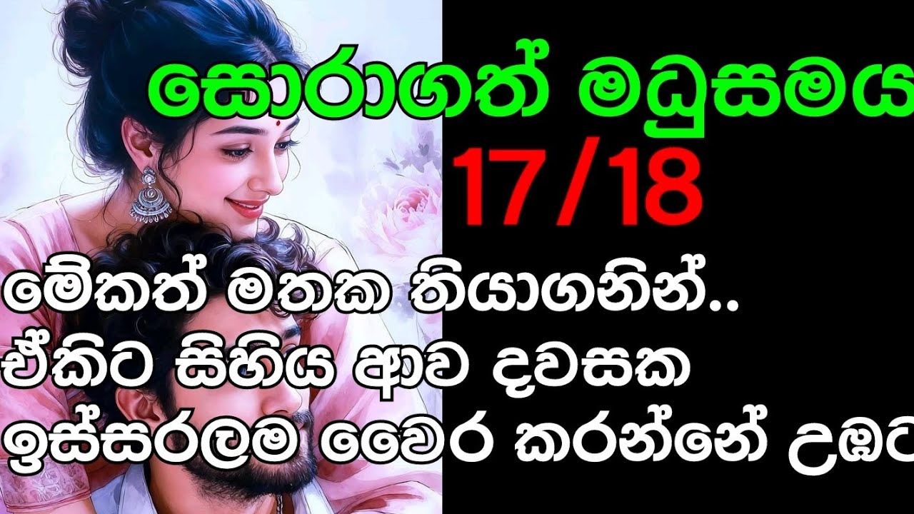 සොරාගත් මධුසමය 17/18 මේකත් මතක තියාගනින්..ඒකිට සිහිය ආව දවසක ඉස්සරලම වෛර කරන්නේ උඹට