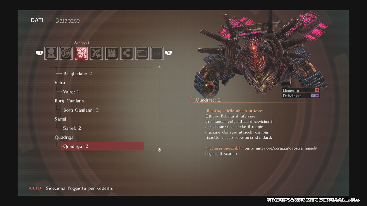 GOD EATER 3: Database - Quadriga