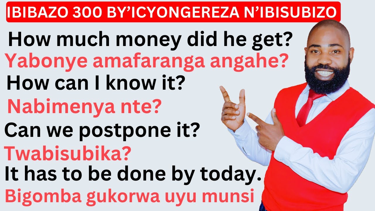 🛑L171: IGA VUBA ICYONGEREZA KUBUNTU / IBIBAZO 300 BY'ICYOGEREZA N'IBISUBIZO BYO KUVUGA ICYONGEREZA