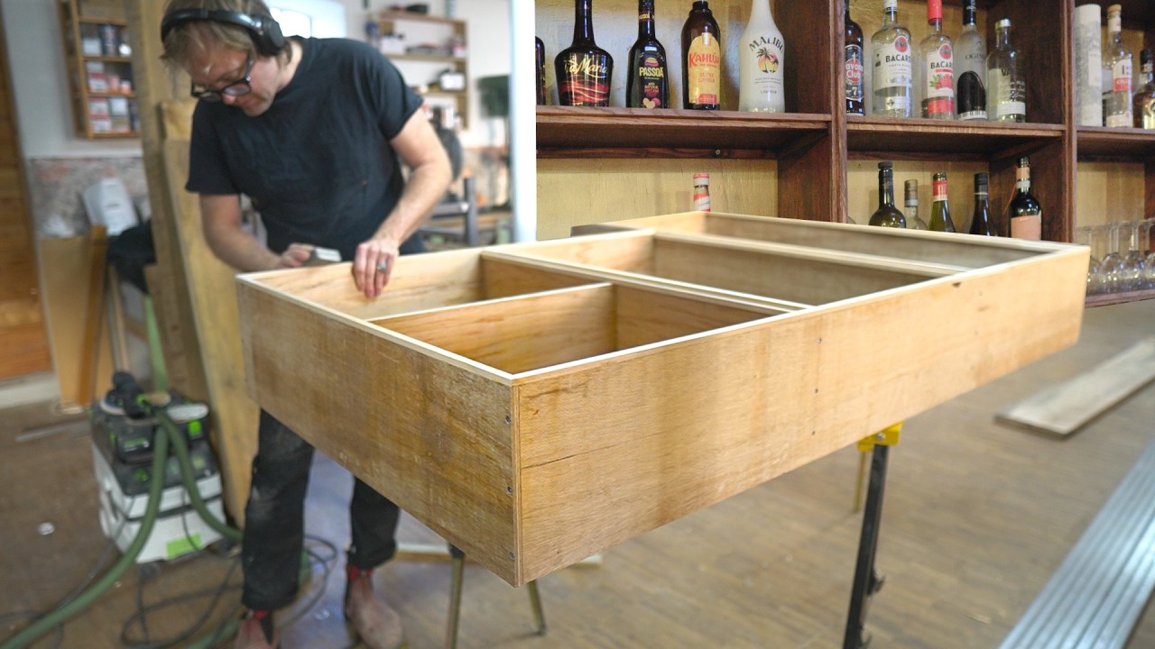 Building bar shelves from Reclaimed Wood