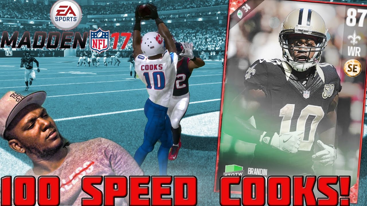 100 SPEED BRANDIN COOKS CAN'T BE GUARDED! MUT 17 GAMEPLAY | Madden 17 Ultimate Team