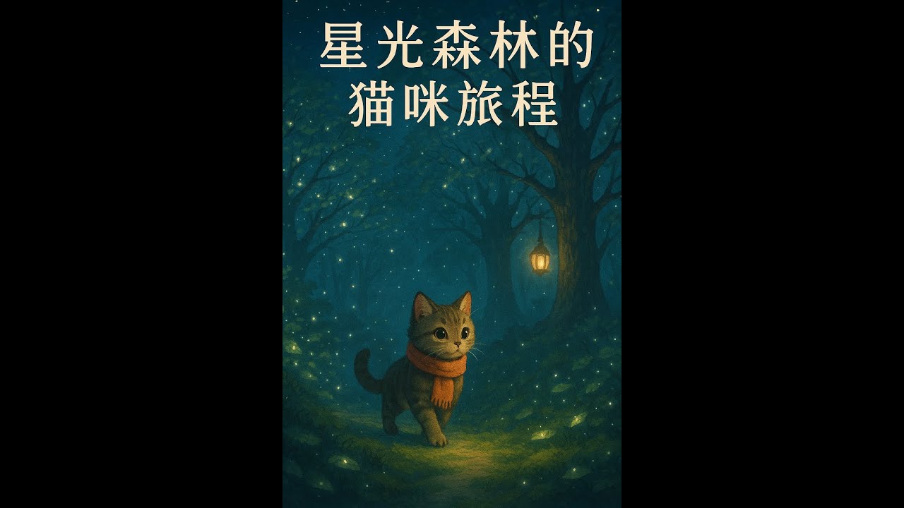 夜晚會發光的森林？小貓的奇幻冒險——帶你走進最治癒的星光森林｜暖心睡前故事