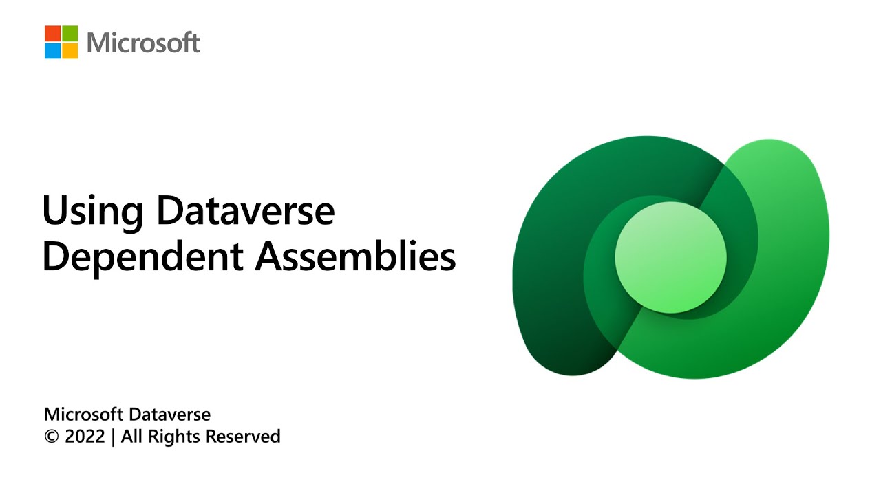 Использование зависимых сборок Dataverse