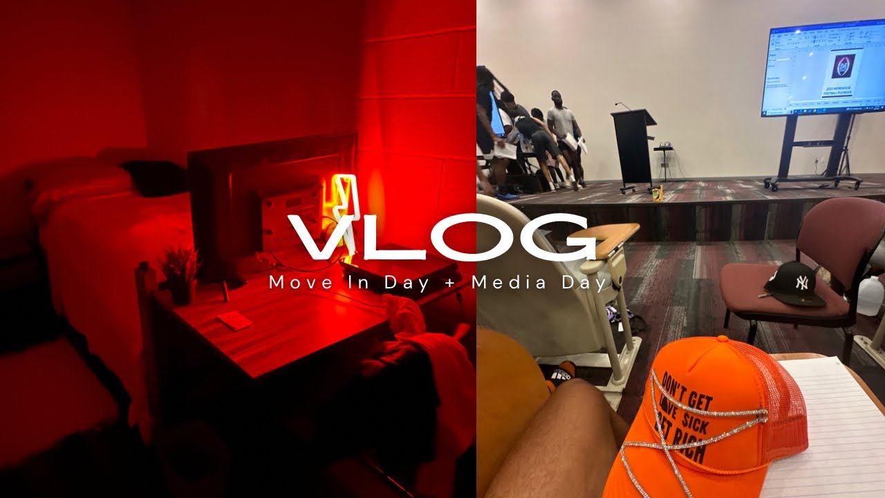 D1 College Football Fall Camp Move In Day and Media Day! (What number you think I got??)