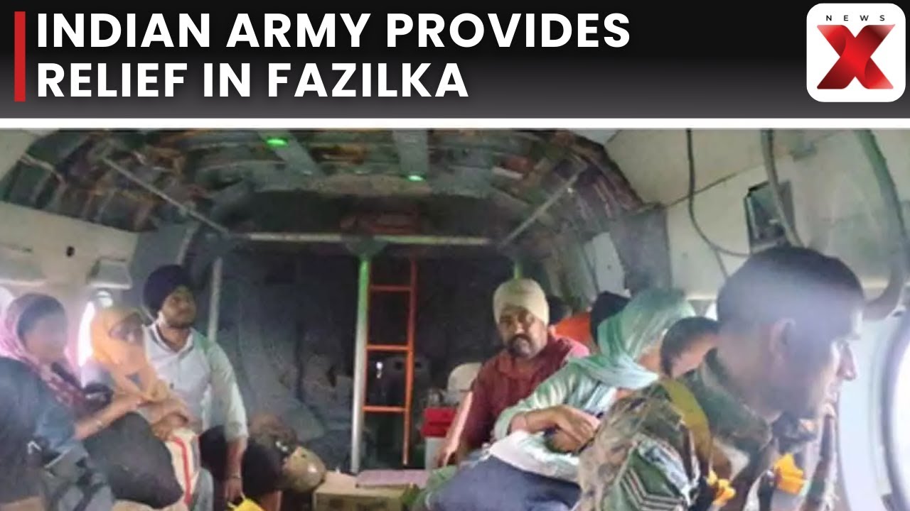 Indian Army Sets Up Medical Camp in Flood-Hit Fazilka, Punjab to Provide Relief and Medicines