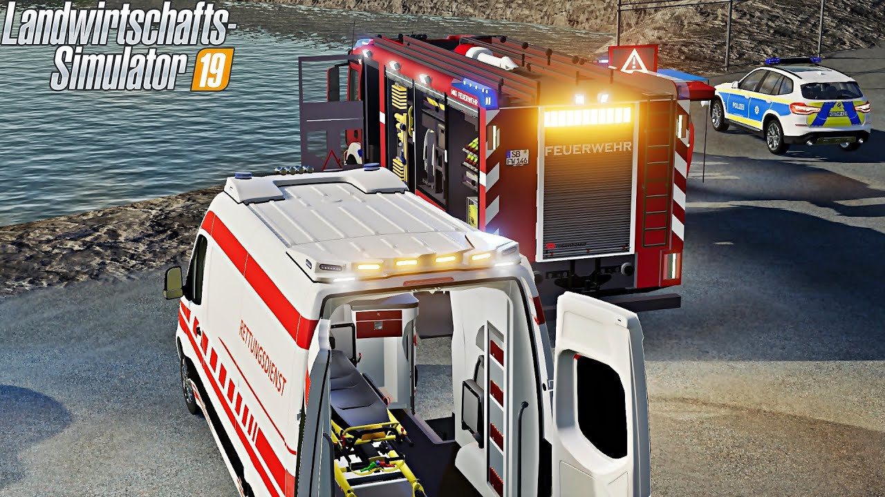 Person in Eis eingebrochen: Wasserschutzpolizei im Großeinsatz | LS19 Feuerwehr