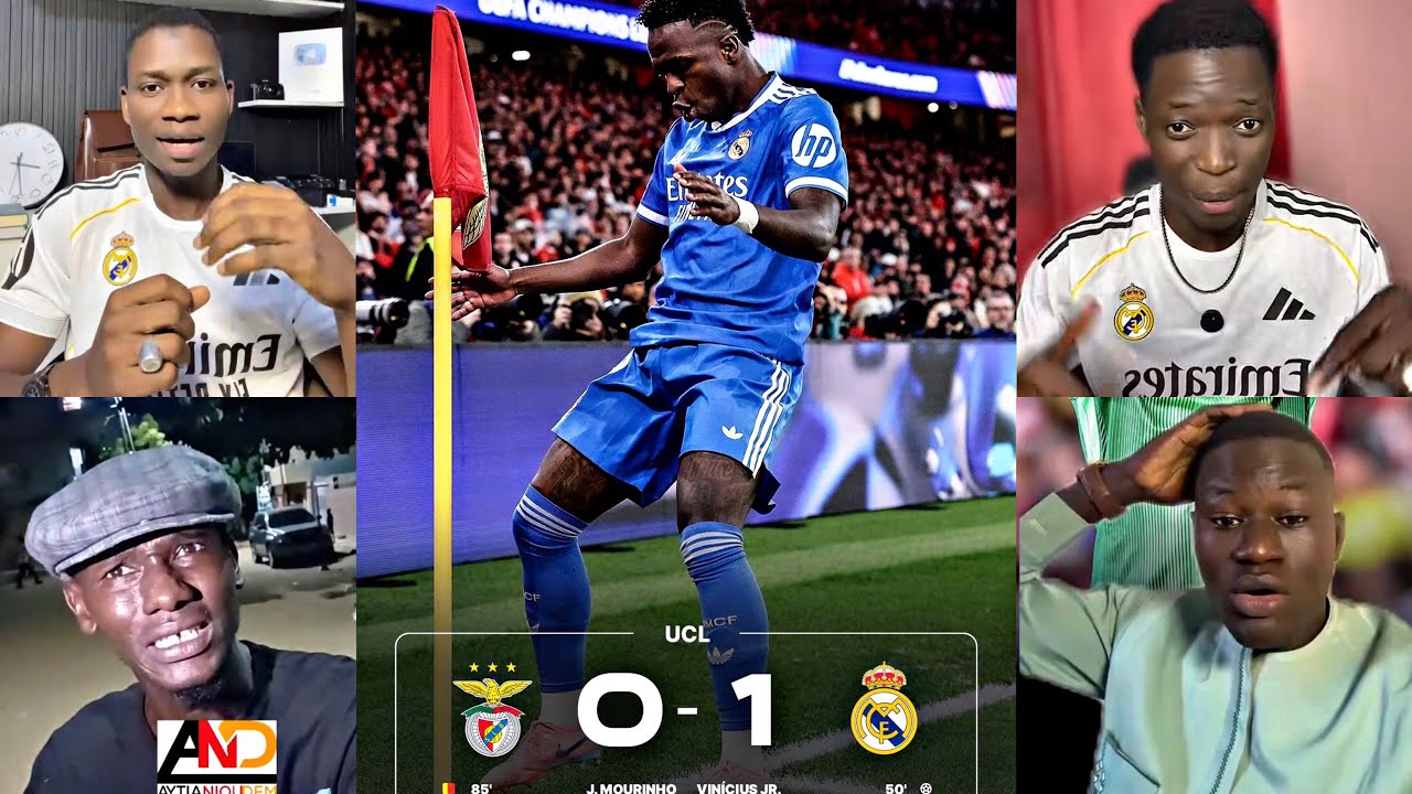 🚨🥳Le Real Madrid s'impose 1-0 face à Benfica grâce à un but de Vinicius