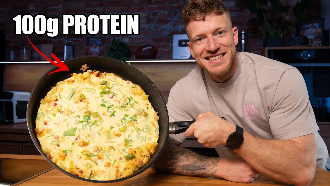 BAUERNOMELETT mit 100g Protein! (Flammkuchen-Art)