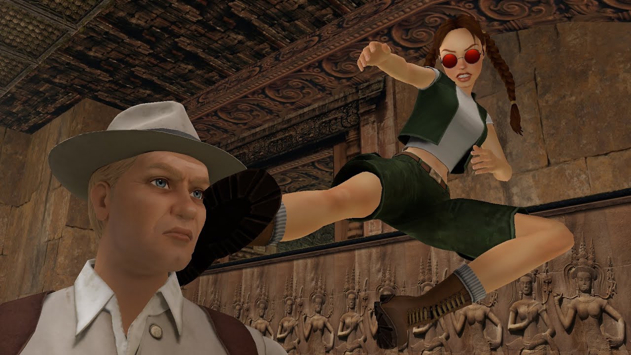 Tomb Raider 4 Last Revelation Cambodia% 7:24 Speedrun Glitched PS1 PAL PSTV