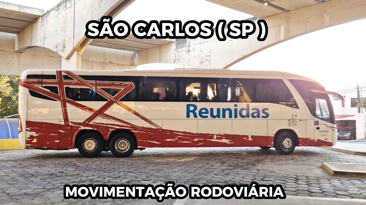 ÔNIBUS NO INTERIOR DE SÃO PAULO ! MOVIMENTO DE ÔNIBUS NA RODOVIÁRIA DE SÃO CARLOS ( SP )
