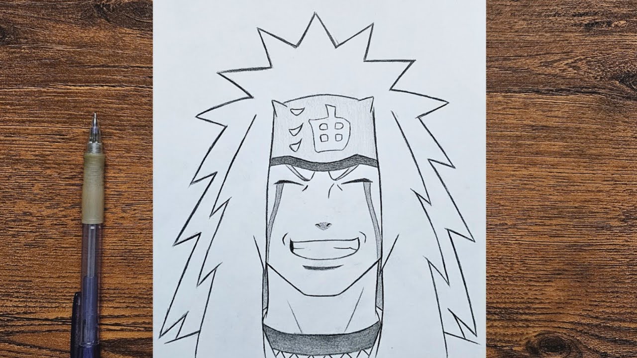 How to draw Jiraya from Naruto | Jiraya step by step | easy tutorial