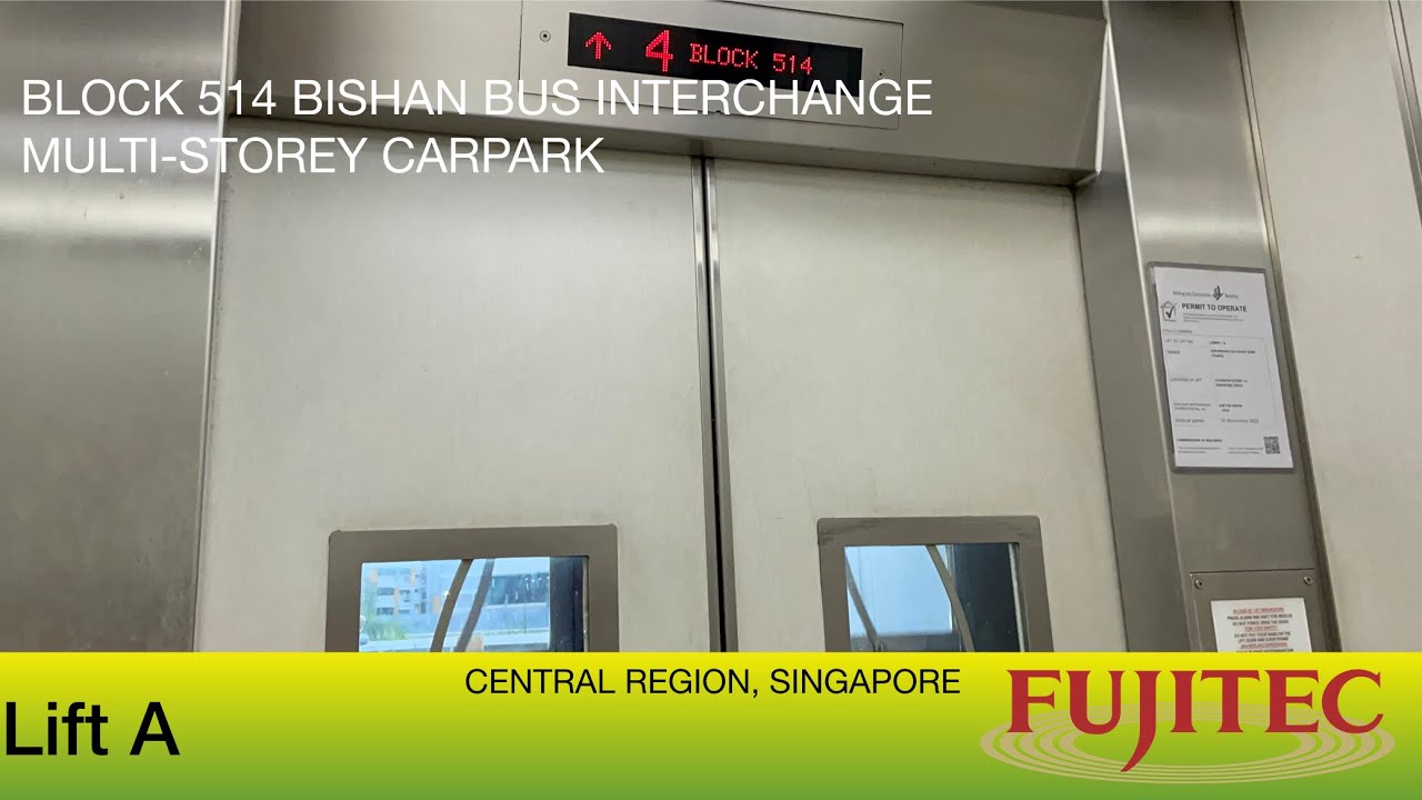 HDB Block 514 (MSCP) Bishan Bus Interchange || Fujitec Elevator 🚘🚍