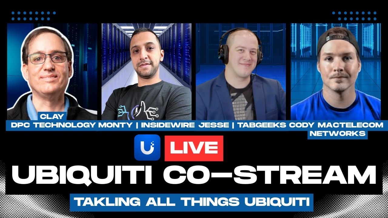 Ubiquiti Creators LIVE: @MactelecomNetworks @InsideWire @tabGeeks and @DPCTechnology!