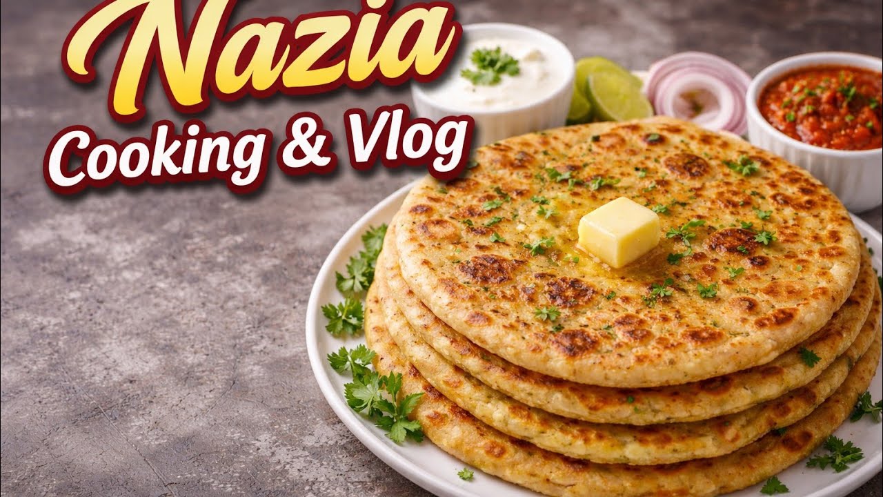 Geho ke aty sy bnaien healthy Aloo k parathy 