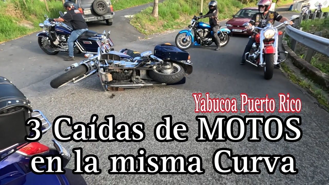 Yabucoa Puerto Rico caídas de motos Motolife Bikers viaje en Motora Piedra Blanca 
