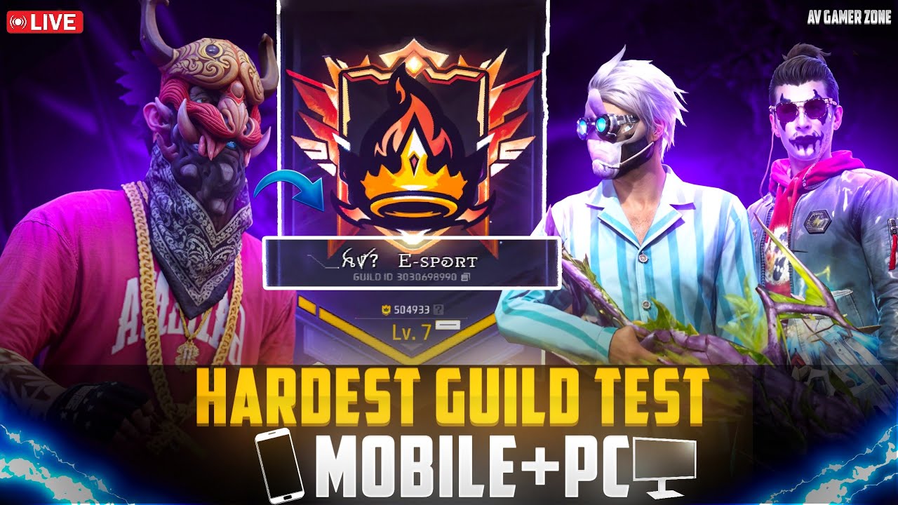 FREE FIRE LIVE GUILD TESTING | 1vs2 GUILD TEST LIVE | FF LIVE GUILD TEST#freefirelive #liveguildtest