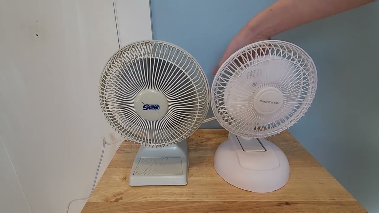 Comparing my super desk fan to my hampton bay desk fan