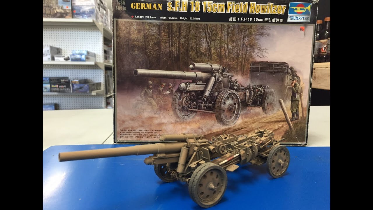 Building the trumpeter 1/35  German 15cm Field Howitzer in North Africa