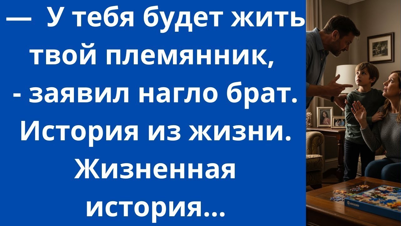 У тебя будет жить твой племянник, - заявил нагло брат. История из жизни. Жизненная история