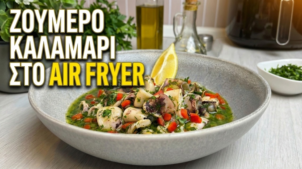 🦑 Καλαμαράκια με Βότανα στο Air Fryer | Μαλακά & Ζουμερά | Νηστίσιμη Συνταγή Σαρακοστής
