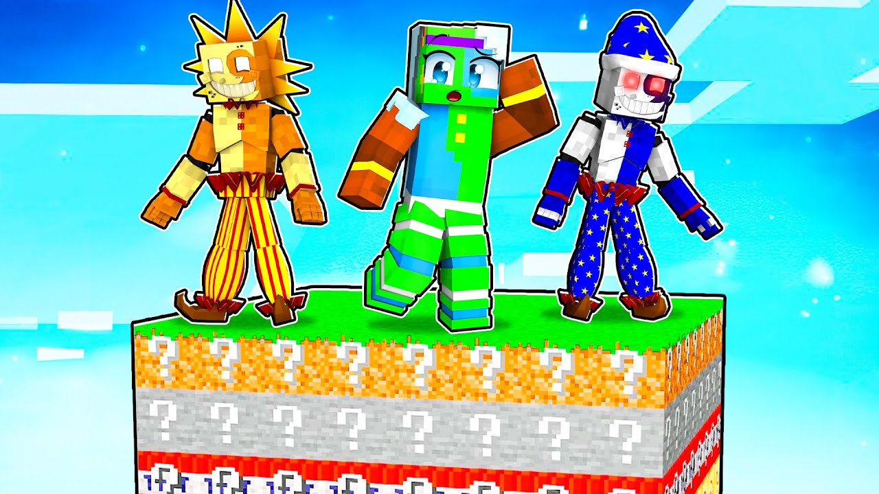 LOCKED on ONE LUCKY CHUNK with MOON in Minecraft