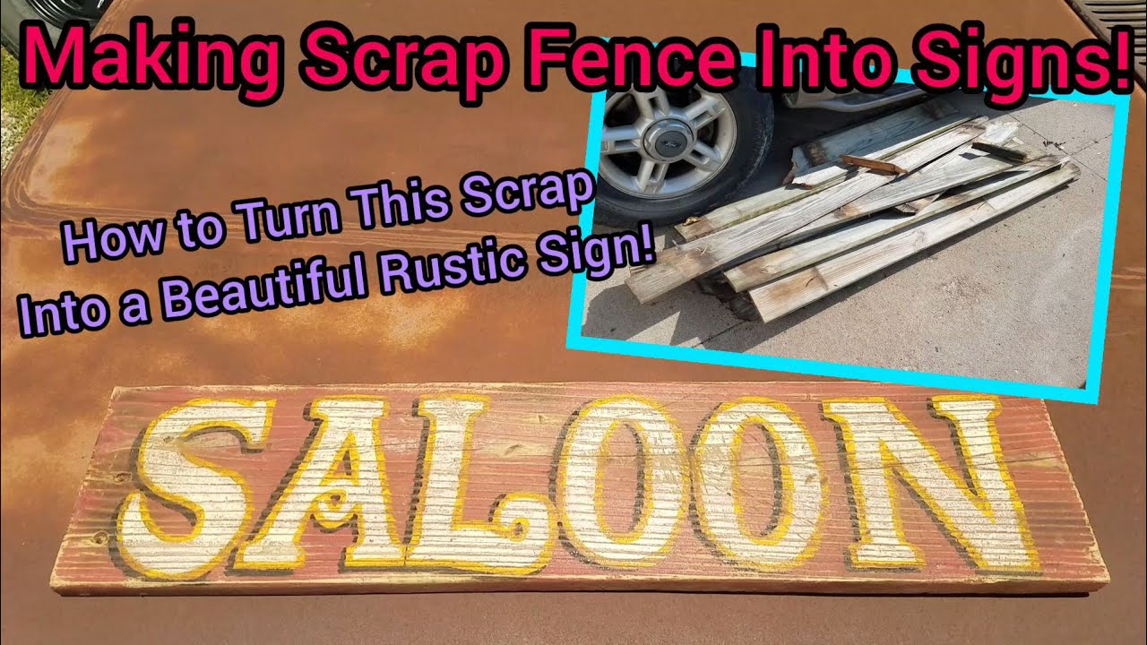 Vintage SALOON Sign For The Garage Or Mancave Made From Reclaimed Wood - Hand Painted & Distressed!