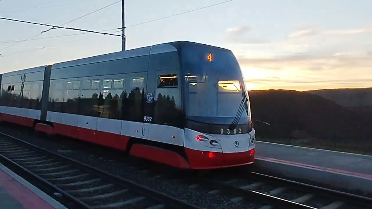 Tram 15T in newly developing Area Holyně 