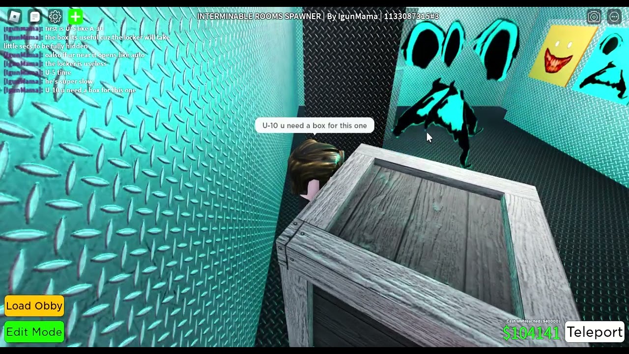New Update! Added U Section and Returned A-35 Image - Interminable Rooms Spawner Obby Creator