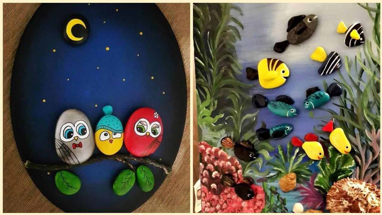 DIY Pebble Craft Ideas // Stone Craft ideas //