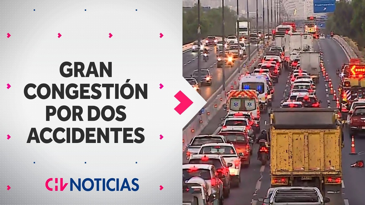 Fatal atropello en Autopista Central genera taco kilométrico: Se regisraron dos accidentes