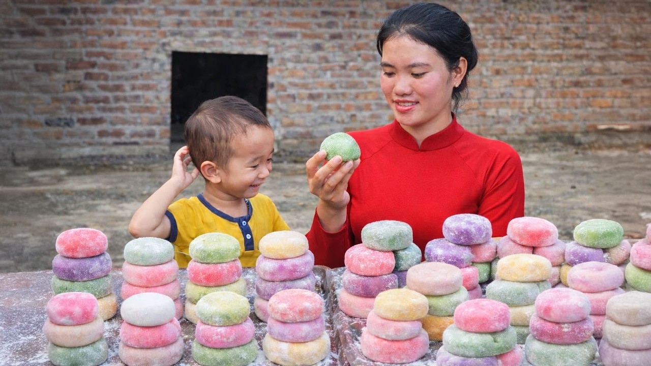 Traditional Mochi Making Skills In The Mountains – Mochi Combined With Vietnamese Specialties
