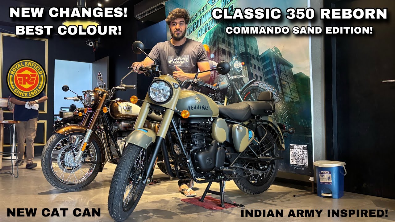 🔥 2025 BS6 Classic 350 Reborn Commando Sand Edition! Best Colour & New Upgrades + Exhaust | 