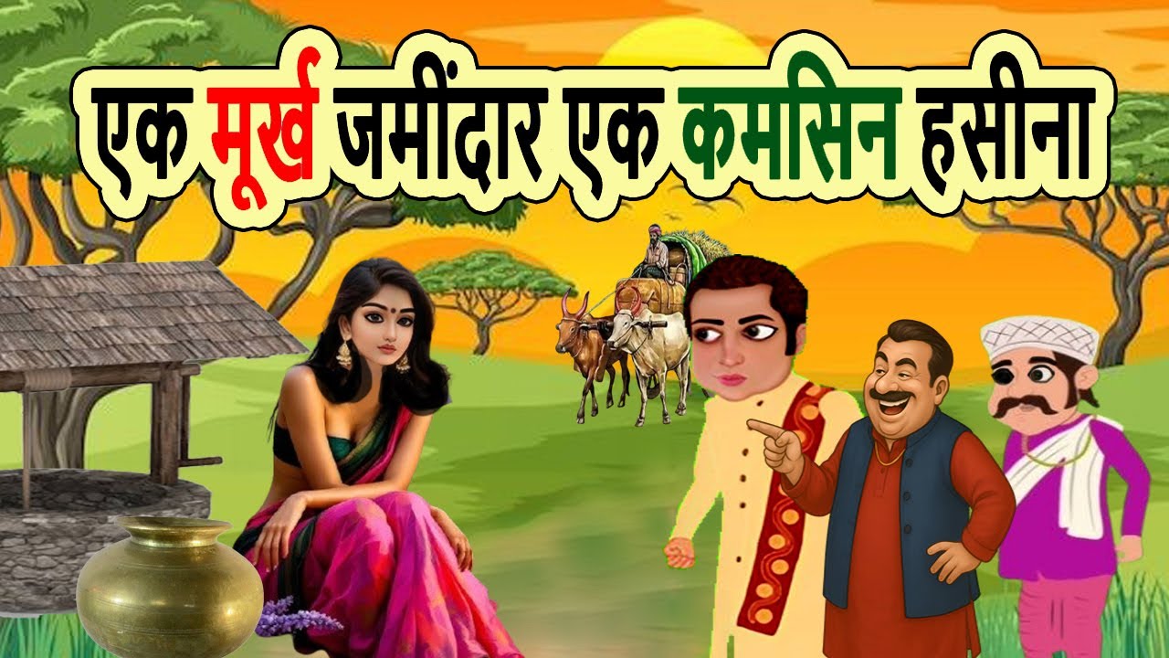 एक मूर्ख जमींदार एक कमसिन हसीना | cartoon story | moral story | hindi | mann k voice | bedtime story