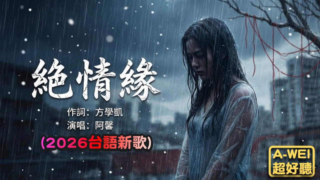[#台語]《絕情緣》🥀聽哭無數人！台語傷心金曲— 我的情為著你親像風中的落雪💔#Nice song |A-WEI #原創#MV(260222) |  感謝方學凱  |#ai #台語#閩南語