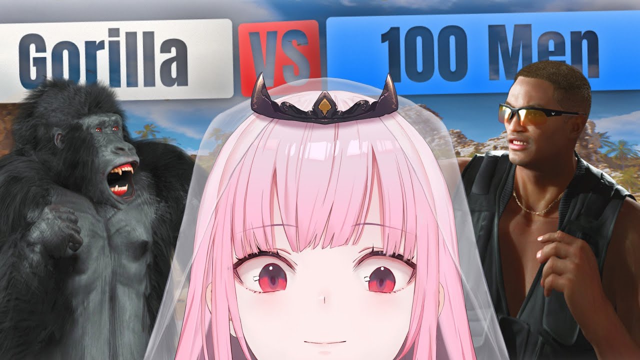 【Gorilla Vs 100 Men】I'm Not a Gorilla, OR a Man. 