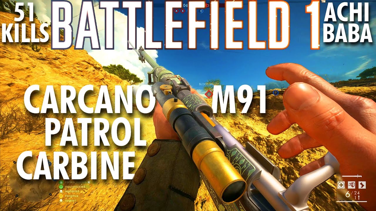 It's harder than it looks... Carcano M91 Patrol Gameplay - Battlefield 1 Conquest No Commentary