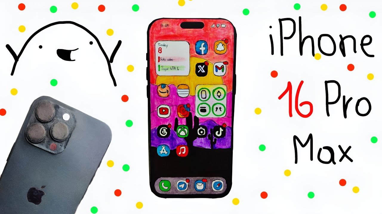 Cómo hacer un iPhone 16 Pro Max de cartón | Tutorial |