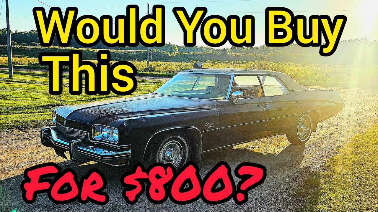 Большой красивый Buick 1973 года, прогулка